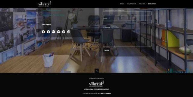 Diseño web OnePage - Complejo Villazul